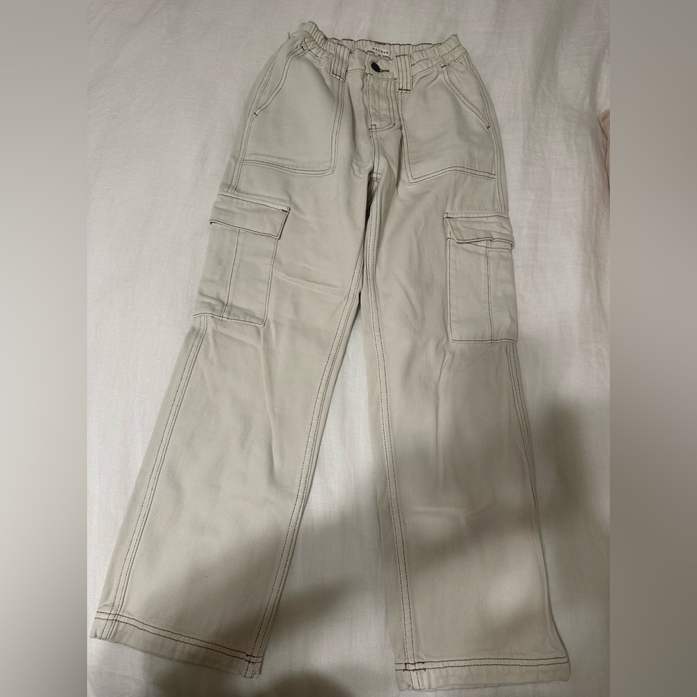 Cream Cargo pants